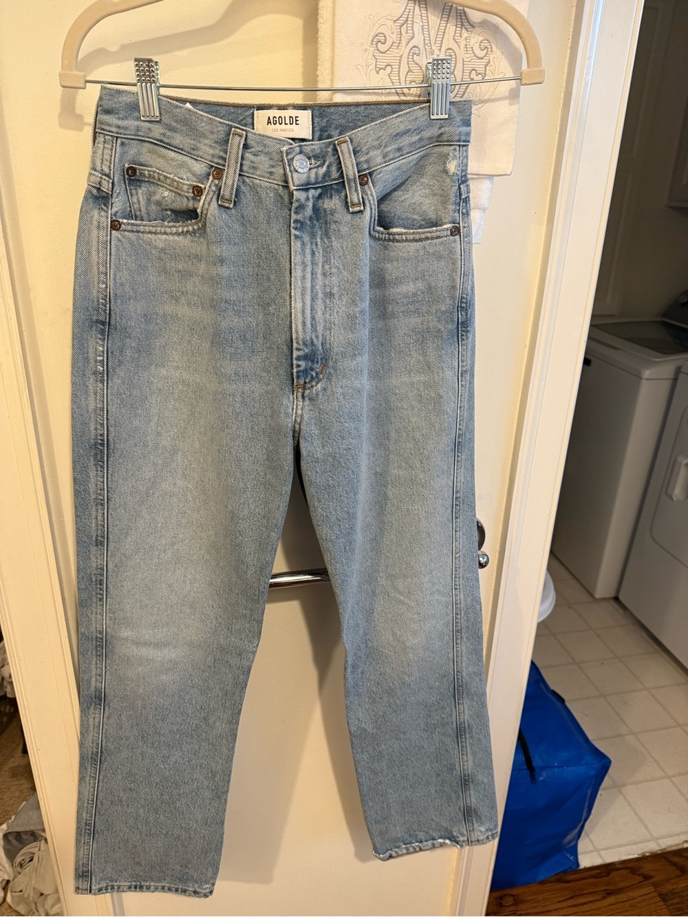 AGOLDE Light Blue Straight Jeans
